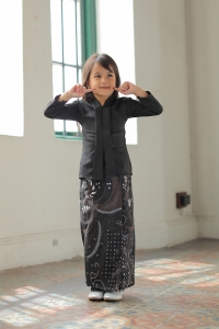 Classic Kebaya Batik Kids in Black